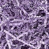 Corlcol 1LB Crinkle Cut Paper Shred Filler for Gift Box Bag and Basket On Holidays(Light Purple)