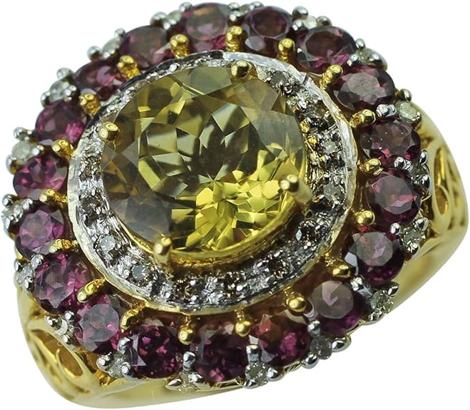 Carillon Honey Citrine Natural Gemstone Round Shape 925