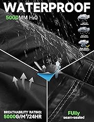 iCreek Women's Waterproof Rain Pants Packable