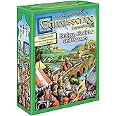 Carcassonne Bridges, Castles & Bazaars Board Game EXPANSION - New Paths and Auctions Await! Medieval Strategy Game for Kids a
