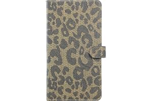 BQDIYOO Car Registration and Insurance Card Holder Auto Glove Box Organizer Document caddy Vehicle License Case PU Leather with 7 Compartments & Pen Groove & Magnetic Closure (Leopard)