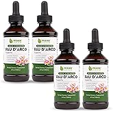 Maxx Herb PAU D'Arco Tincture - Max Strength PAU Darco Extract for Immune Support, Taheebo Tea Inner Bark Absorbs Better Than PAU Darco Capsules – 4 Bottles, 4 Oz Each (240 Servings)