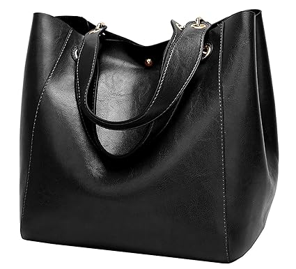 Halemet Halemet Women PU Leather Big Shoulder Bag Purse Satchel Handbag Tote Bags
