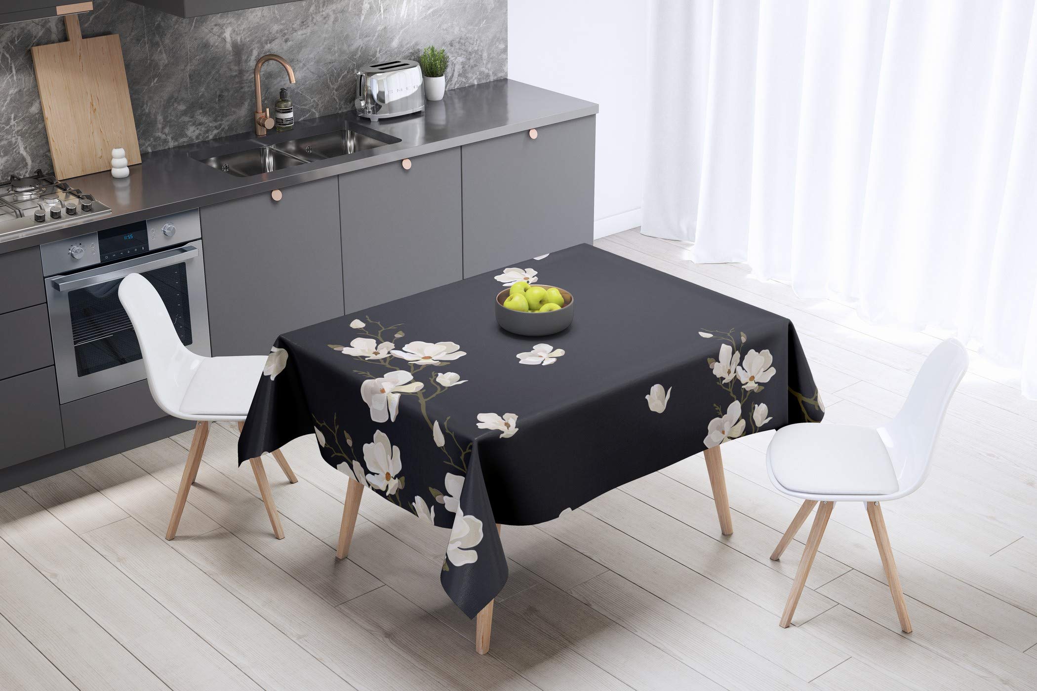 Bonamaison Kitchen Decoration, Tablecloth, 140cm x 140cm - Designed and Manufactured in Turkey