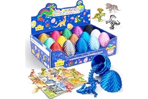 Dak Haan 15PCS 3D Printed Dragon Egg,3D Dragon Eggs Set with Display Stand,Mini Dragons Eggs Set Fidget Toy,Cool Stuff Fun Gifts,DIY Craft Kit,Dino Eggs for 5-7 4-6 8-12 Year Old Boys Girls