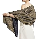 Ciormis Sparkly Metallic Shawls and Wraps Pashmina for Women Evening Dresses Formal Party Women Dressy