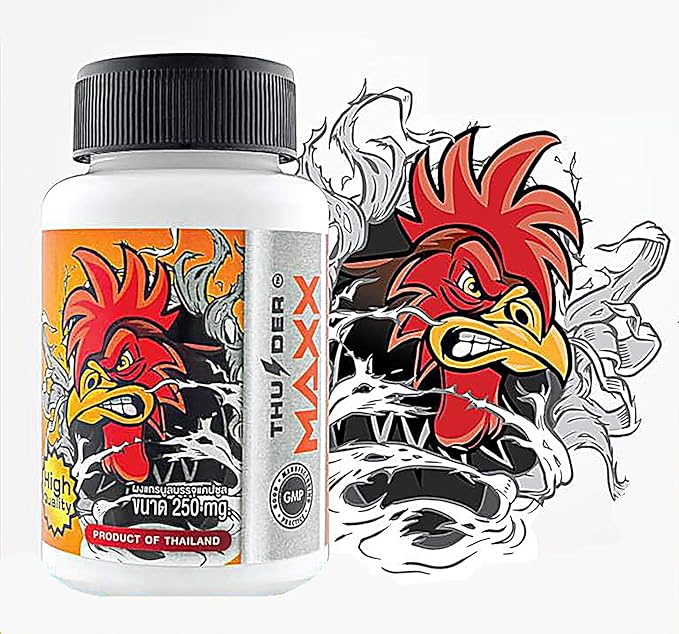 Thunder Max Vitamins Health Supplement Capsules Rooster