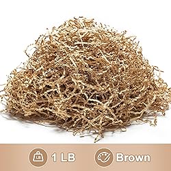 Wowxyz 1 LB Crinkle Cut Paper Shred Brown Crinkle