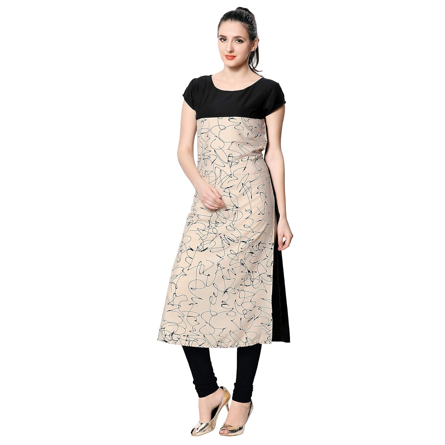 vaamsi crepe digital printed kurti(