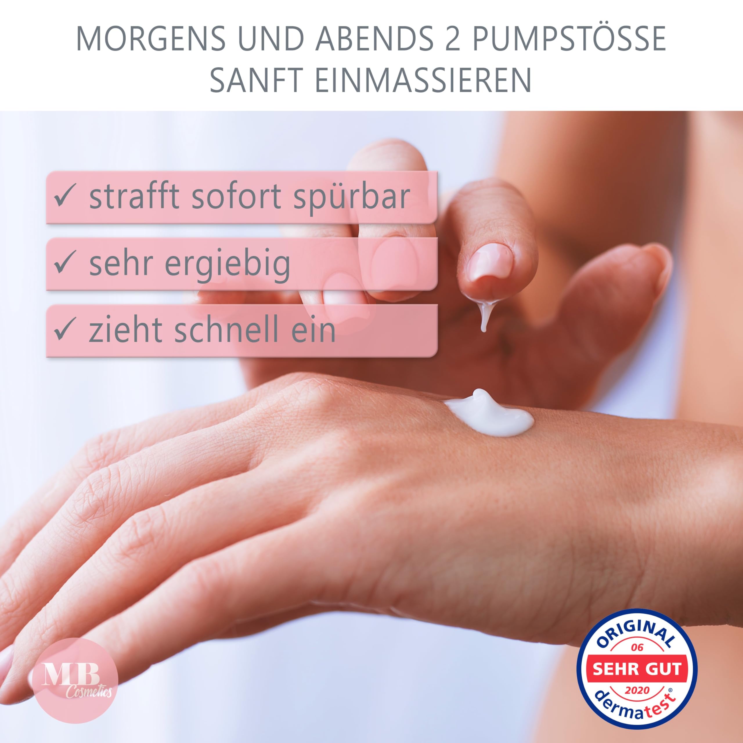 Hyaluron Serum hochdosiert 100ml - mit Anti Aging Booster Avocado-Ol, Peptiden und Vitamin E - vegane Anti-Falten Gesichtscreme für Augen, Hals und Dekollete mit quervernetzter Hyaluronsäure 3