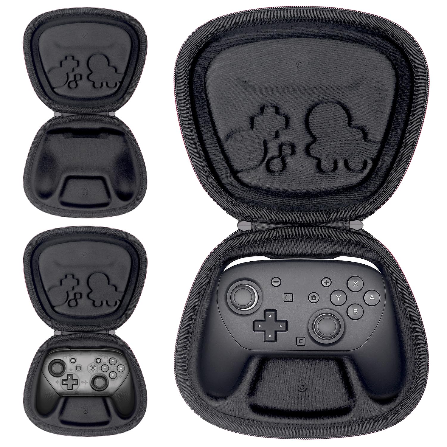 sisma Carrying Case Compatible with Nintendo Switch 2 Pro Controller, Hard Shell Original Switch Controller Protection Portable Travel Protective Case, Black