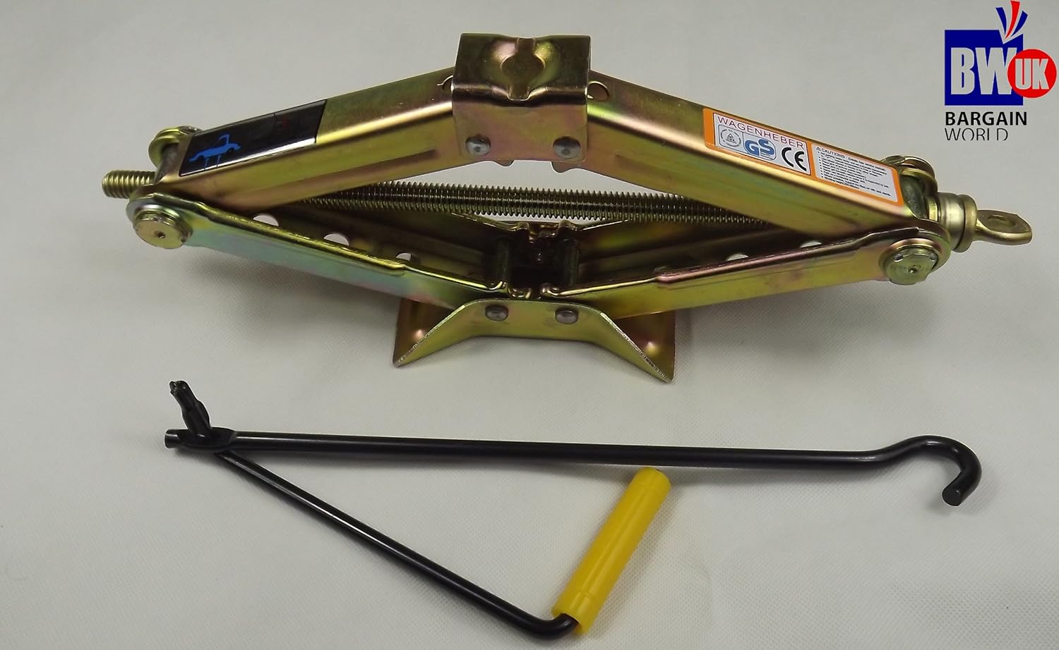 Scissor Jack 1.5 ton tonne Car Caravan Trailer Van 1500kg wind up CE