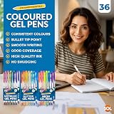 SOL 18pk Gel Pens Set Metallic Neon Glitter Coloured Ink 1.0mm view 3