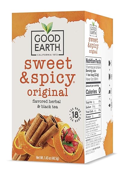 GOOD EARTH HERBAL & BLACK TEA, SWEET &...