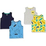Spotted Zebra Boys and Toddlers' Sleeveless Tank Tops, Multipacks