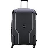 DELSEY PARIS Clavel Hardside Expandable Luggage with Spinner Wheels, Black, Checked-Large 30 Inch