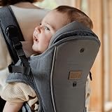 Nuby Newborn Baby Carrier Ergonomic 3-in-1 Dark Grey Lightweight view 9