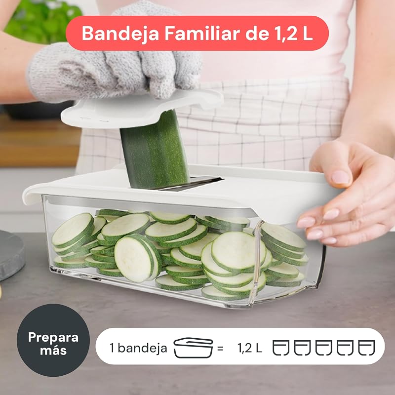 Pro - Mandolina de Cocina, Cortador en Juliana y Rallador 6-en-1