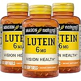 MASON NATURAL Lutein 6 mg with Vitamin E, 6 Month Supply, Healthy Vision & Eye Function, Supports Normal Eye Health, Pack of 3