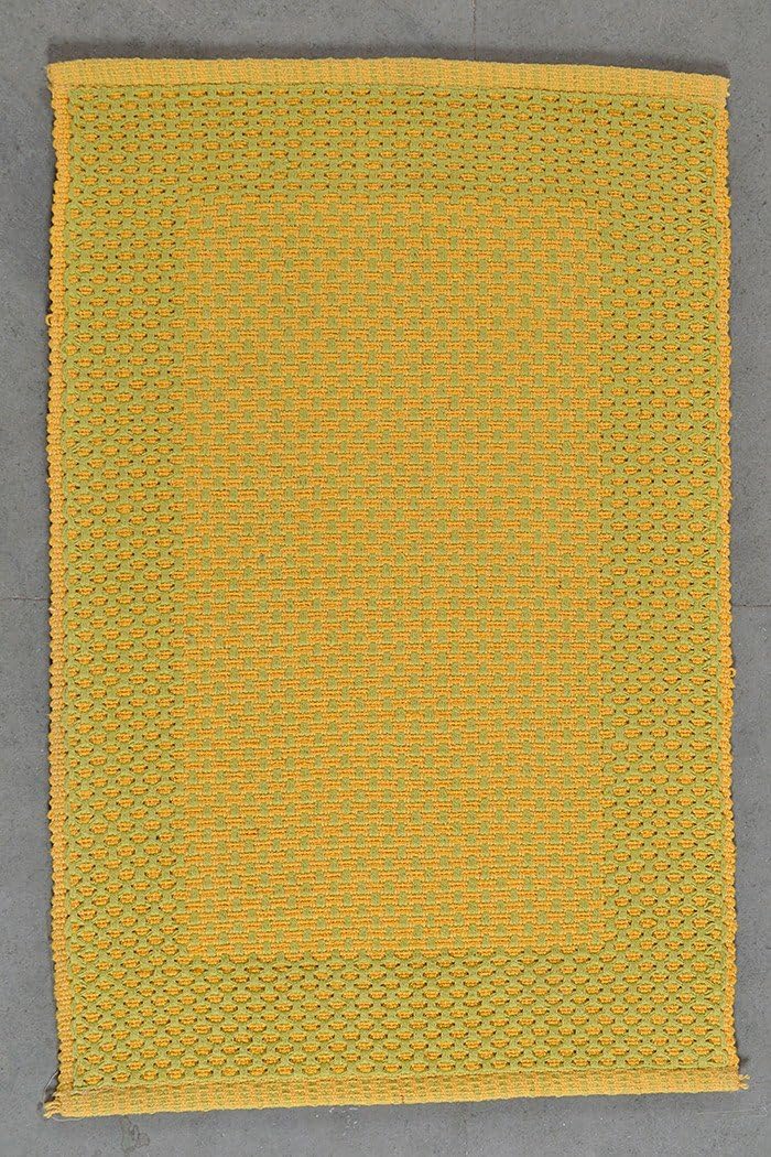 Amazon.com: Handmade Contemporary Solid Yellow Cotton Kitchen Area Rug