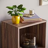 Vida Designs Oxford 3 Tier Cube Bookcase Walnut Wood Shelving Unit view 4