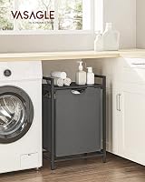 VASAGLE Laundry Basket Hamper with Removable Liner and Shelf 65 L view 2