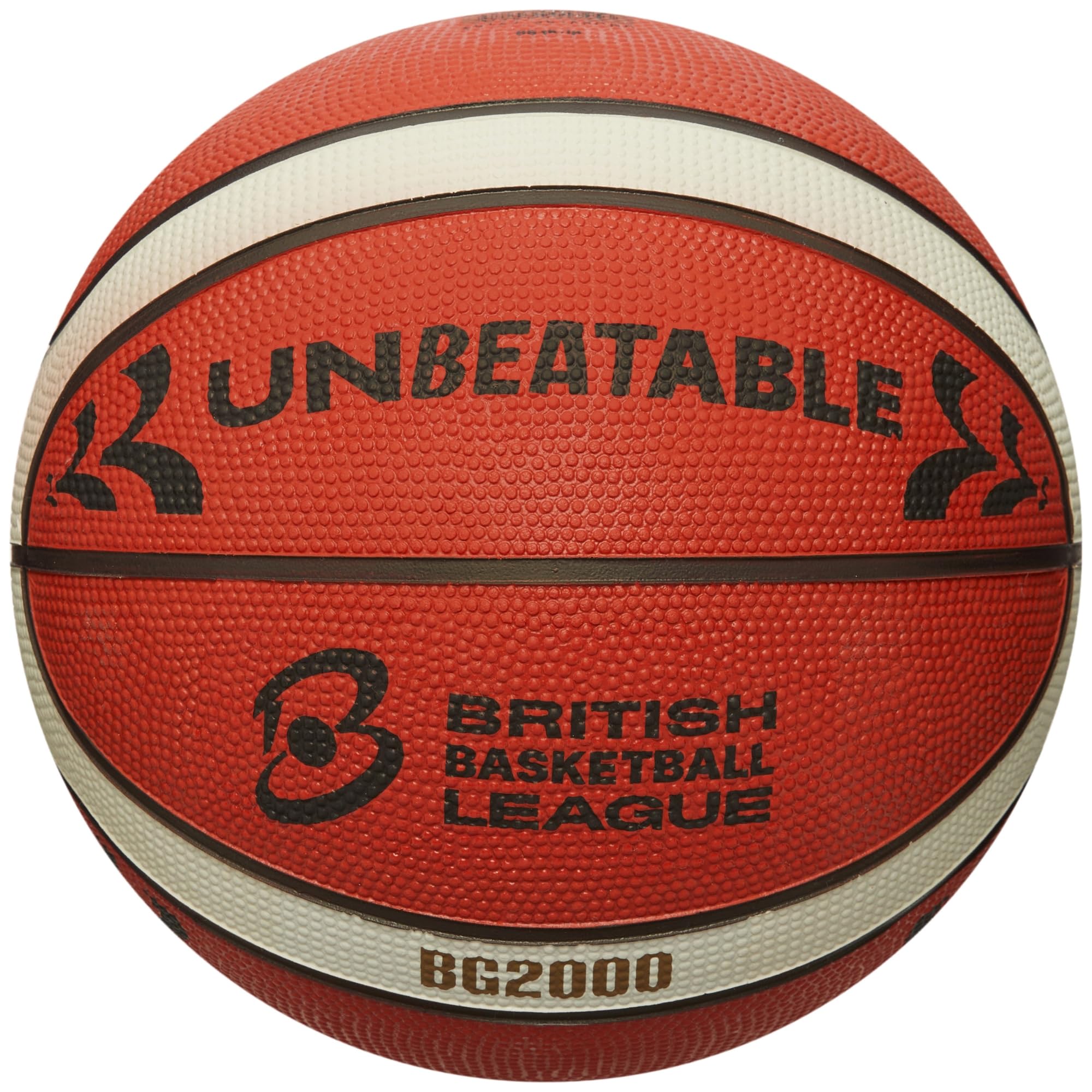 Molten Basketball | Unbeatable B7G2000 | Official Replica BBL British Basketball League Match Ball | Premium Rubber | Indoor & Outdoor | Size 7 | For Boys age 14 plus & Adults | Orange/Ivory