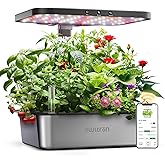 owltron Smart Hydroponics Growing System Kit,15 Pods Indoor Herb Garden with 36W LED Grow Light &amp; APP Control, Planting Height Up to 30", Quiet Water Pump, Ideal Gift for All Ages