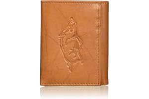 Rico Industries NCAA Alabama Crimson Tide Embossed Leather Trifold Wallet, Tan