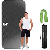 BINIMBER Large Exercise Mat for Home Workout, Extra Thick Workout Mat, High-Density Gym Mat for Cardio, Jump Rope, MMA, Weights