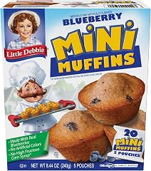 Little Debbie Blueberry Mini Muffins, 5 Pouches, 8.44 OZ Box