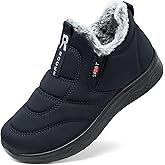 SHIBEVER Womens Winter Snow Boots: Waterproof Insulated Warm Fur Lined Ankle Slip On Walking Comfortable Outdoor Boot
