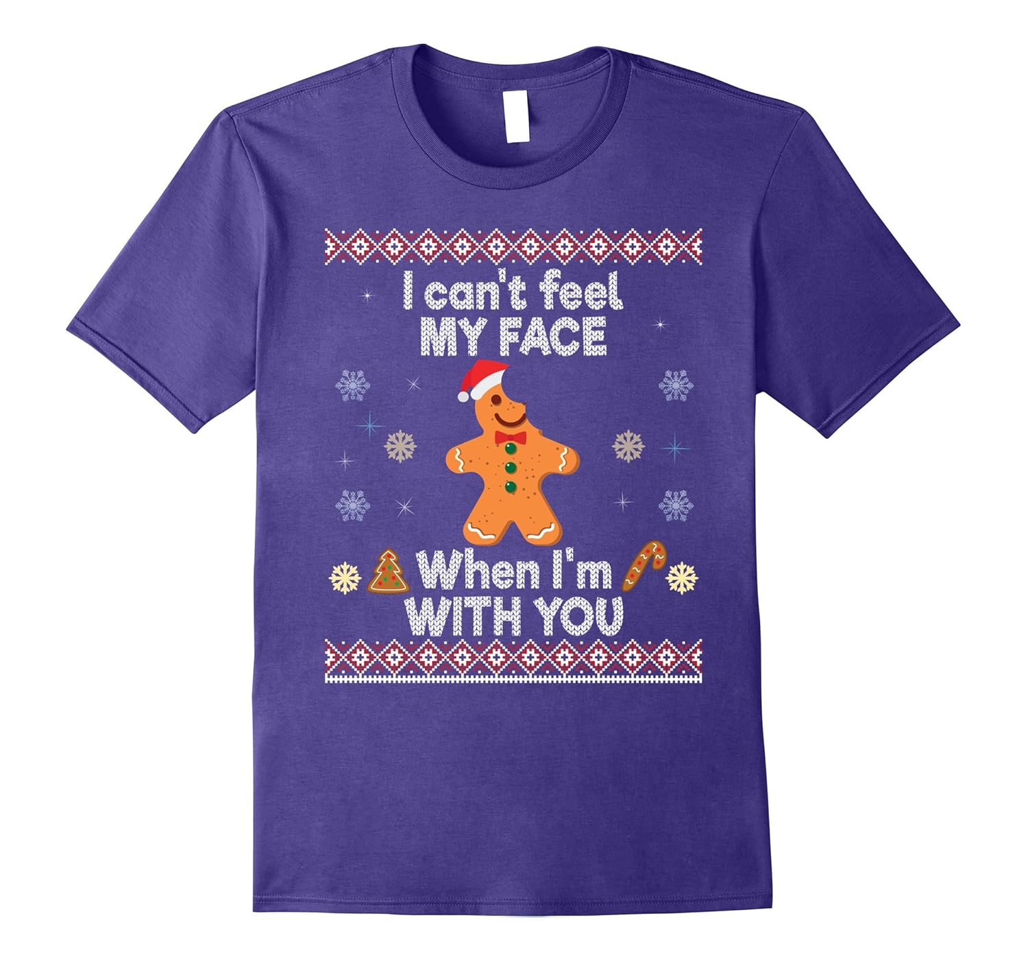 I Can't Feel My Face When I'm With You Christmas T-Shirt-ANZ