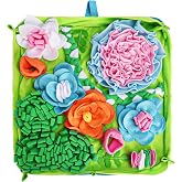 Qxsnuvvlg Snuffle Mat for Dogs, Slow Feeder Interactive Puzzle Dog Food Mat | Dog snuffle mat encourages natural foraging skills,19.7''x19.7'' size, Easy to Clean, Durable for indoor/outdoor