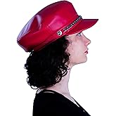 Mumcu's Leather Women Newsboy Fiddler Cap Fisherman Captain Sailor Hat