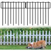 Heavy-Duty Garden Animal Barrier Fence - 3.75mm Thick, 1.2" Small Gap, 10 Pack Rustproof No Dig Panels for Yard, Garden, Dogs, Cats, Rabbits, Flower Beds,Patio, Deck, Vegetable Beds, Outdoor Enclosure