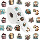 Otter Stickers (500 pcs), 10 Sheets Aesthetics Cartoon Decal Roll Self Adhesive Seals for Birthday Party Decoration Water Bottle Laptop Scrapbook Cards Envelope