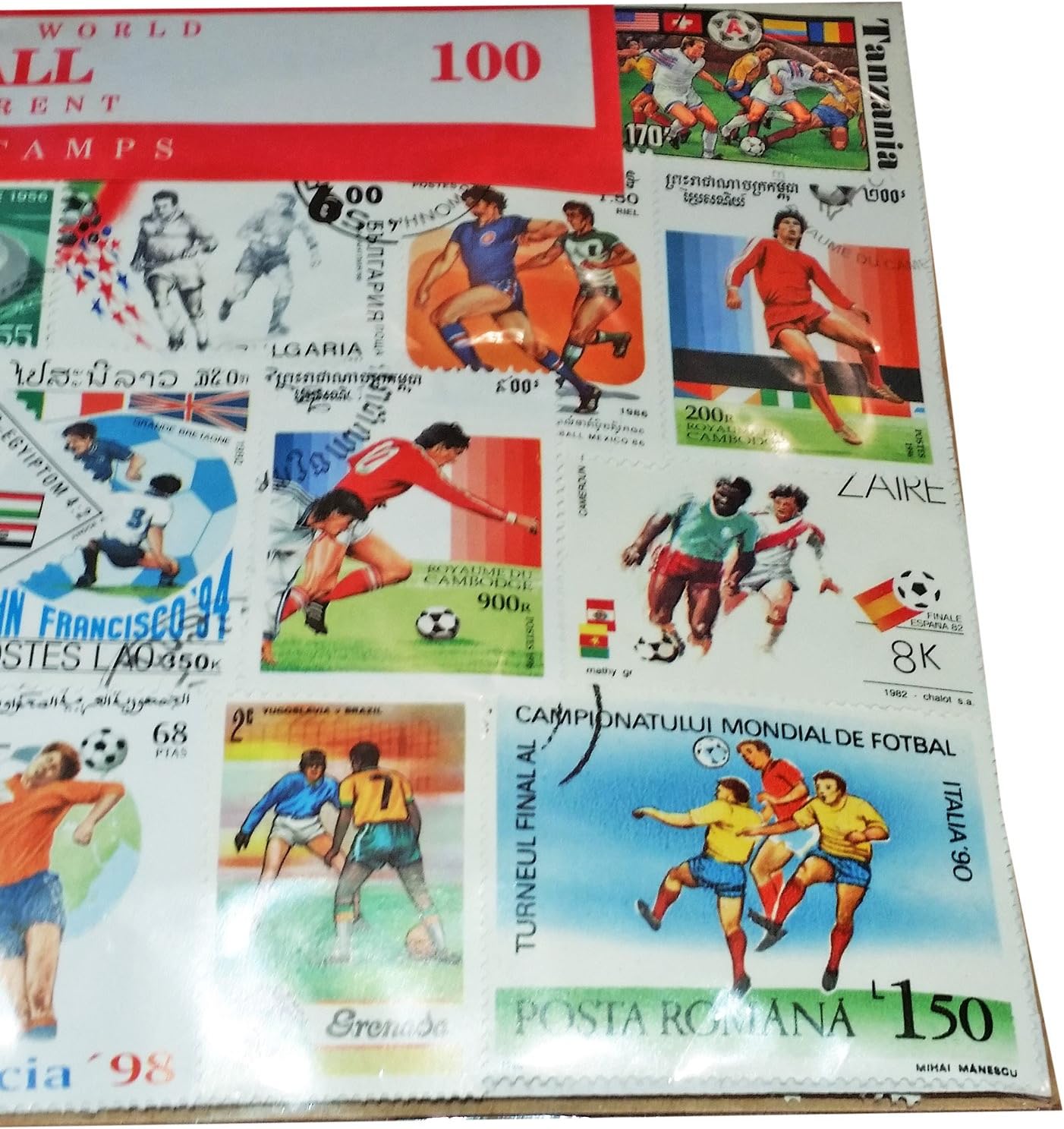 Worldwide Football / Soccer / Sports Stamp Collection Souvenir! 100 Stamps All Different! Souvenir / Speicher / Memoria! Highly Collectable Stamps! Collectable Stamps from Around the World! All Different! Timbre / Stempel / Francobollo / Sello! - Image 4