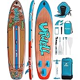 UPWELL 11’6”/11'2”/11'/10'8”/10'6”/10'2” Inflatable Stand Up Paddle Board with sup Accessories Including Backpack, Repairing Kits, Non-Slip Deck, Leash, 3 Fins, Paddle and Hand Pump