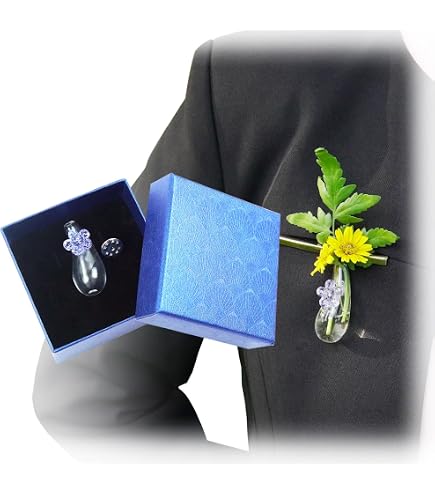 4 Porte-corsages Décoratifs - 41 Mm - Pince à Broche Et Vase En Cuivre - Pour Mariage, événement