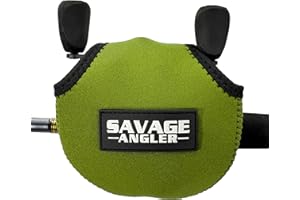 Savage Angler Neoprene Baitcast Reel Cover, Fishing Reel Protector, Fishing Reel Cover, Baitcaster Case, Low Profile Baitcaster Case, Casting Reel Covers, 50 100 200 Series Baistcasters (1, Green)