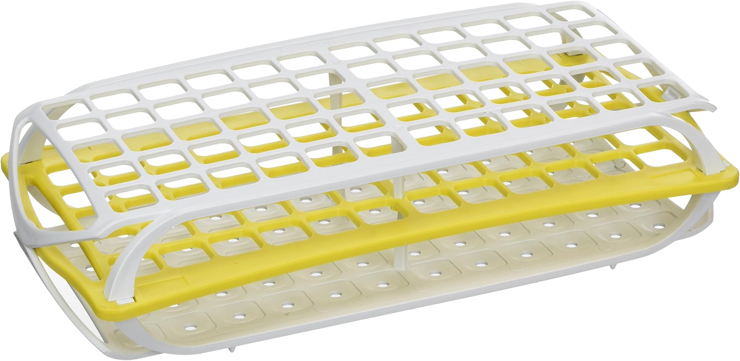 Camlab Plastics RTP/7031-PY 3-Tier Polypropylene Autoclavable Rack for 15 mL Tubes, Yellow