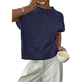 PRETTYGARDEN Women's 2026 Spring Sweater Vest Trendy Flower Knit Short Sleeve Cute Pullover Tank Tops Summer Fashion Clothing