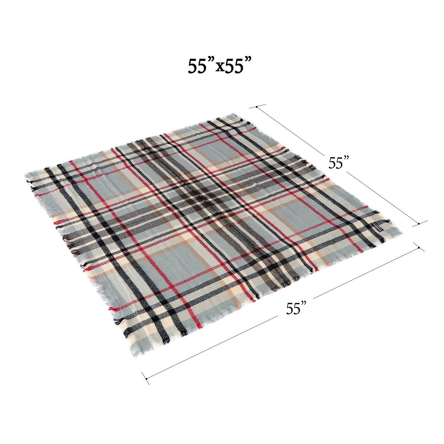 Lamamamas Plaid Blanket Scarf Warm Cozy Tartan Wrap Shawl Winter Scarfs for Women