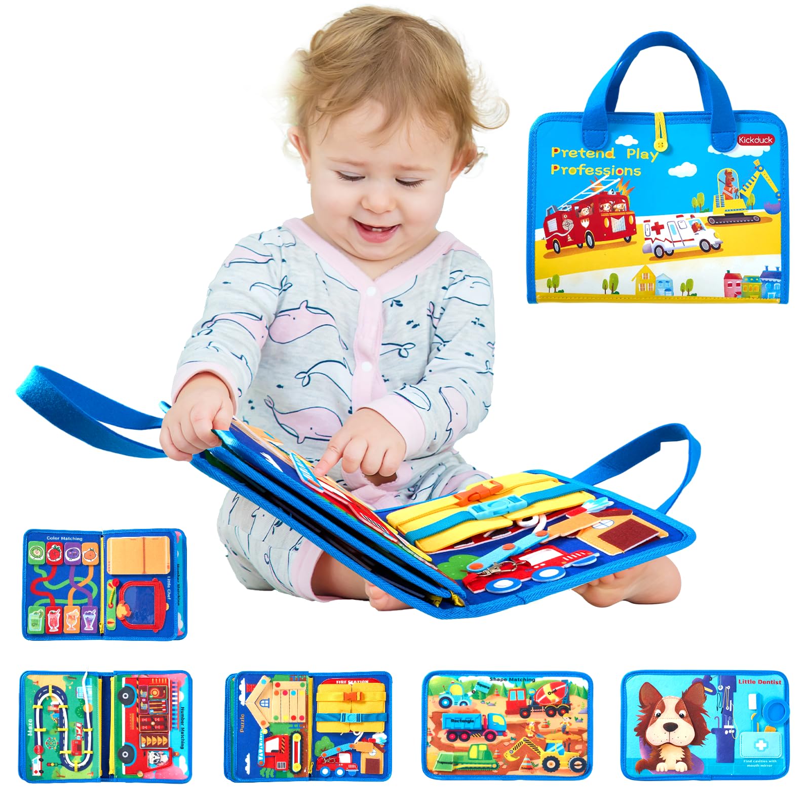 Warmiehomy Busy Board Montessori Toys for Toddlers, Educational Learning Activity Sensory Board for 1 2 3 Year Old Boys Girls, Preschool Learning Activity Toy Kid Travel Essentials for Travel Gifts — image 1