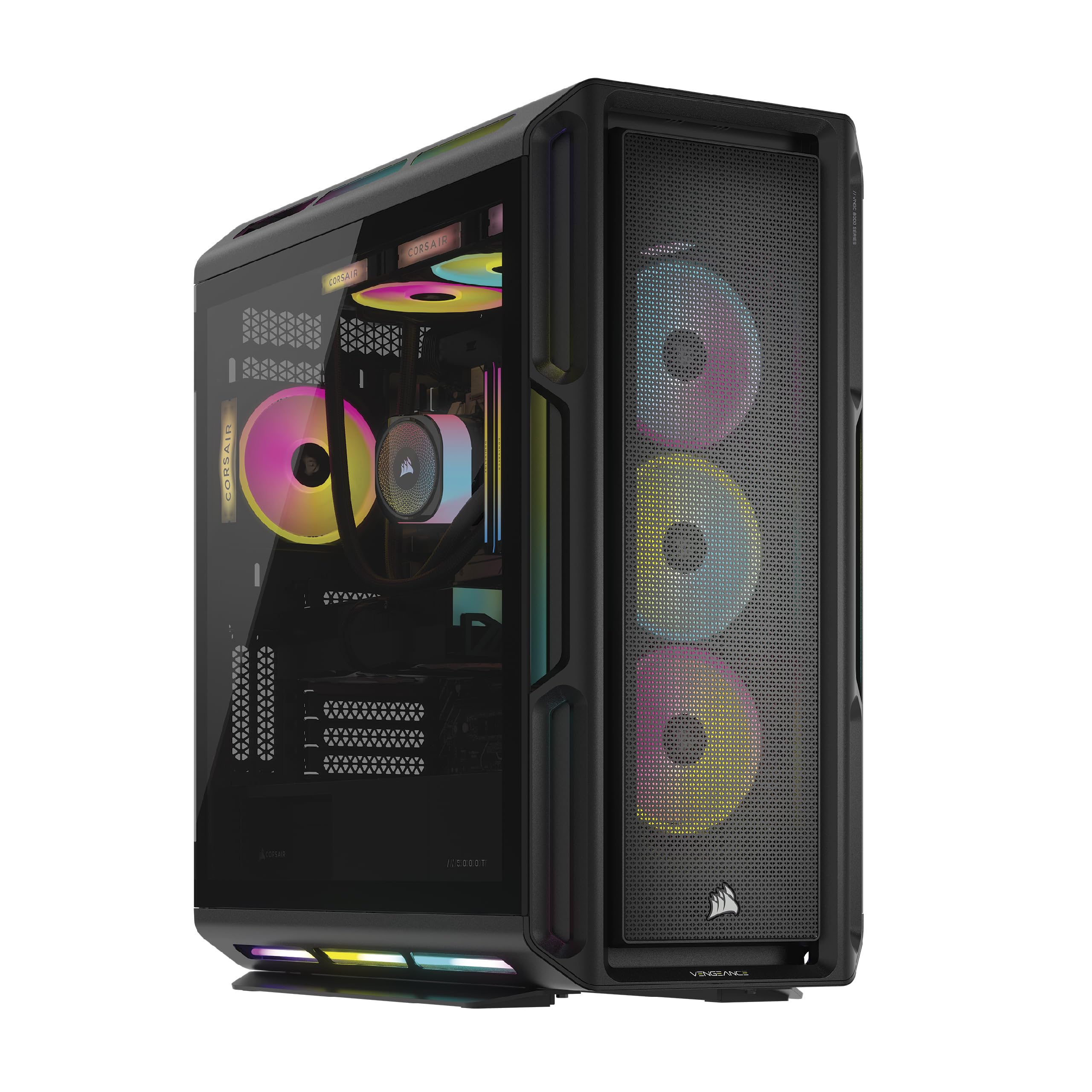 Corsair Vengeance i8200 Gaming PC – Liquid Cooled Intel® Core™ i9 14900KF CPU – NVIDIA GeForce RTX 5080 GPU – 64GB Dominator Titanium RGB DDR5 Memory, Windows 11 Pro – 2TBx2 M.2 SSD – Black