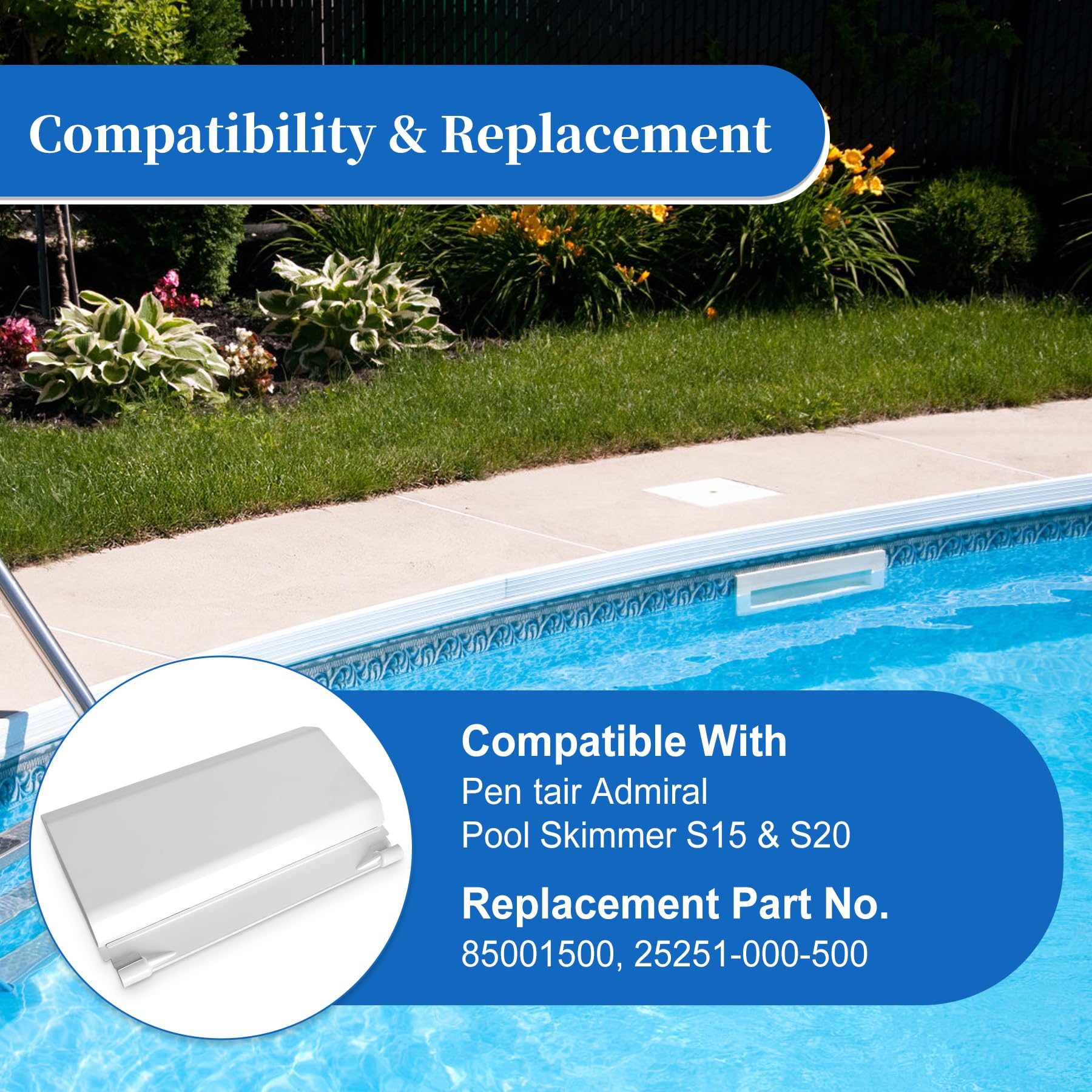 Condition photo showing New/Like New for hunter-wish [2 pack] 85001500 skimmer door weir flap replacement for pentair admiral s15 & s20 pool 