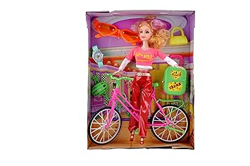 barbie doll with cycle