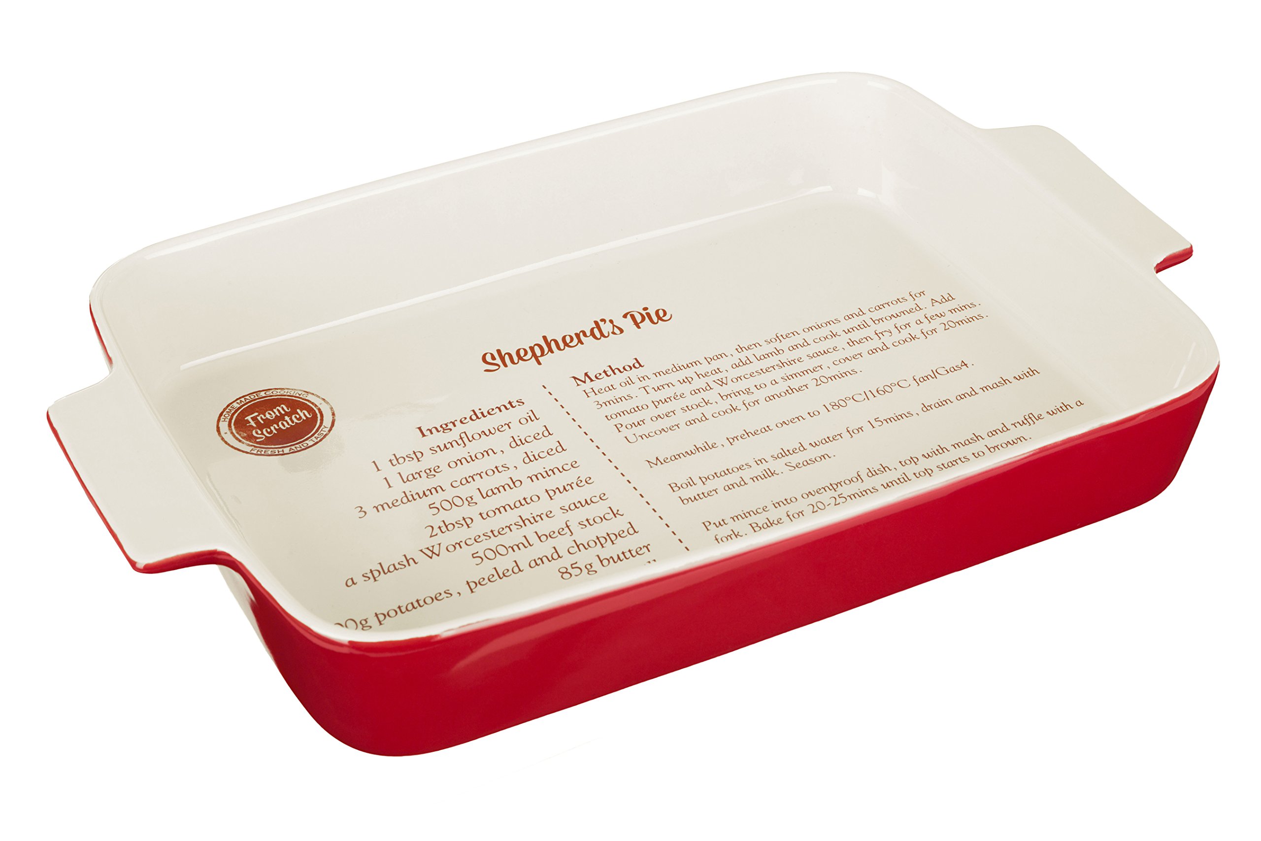 Premier Housewares From Scratch Oven Dish, Red, 3.2 Litre
