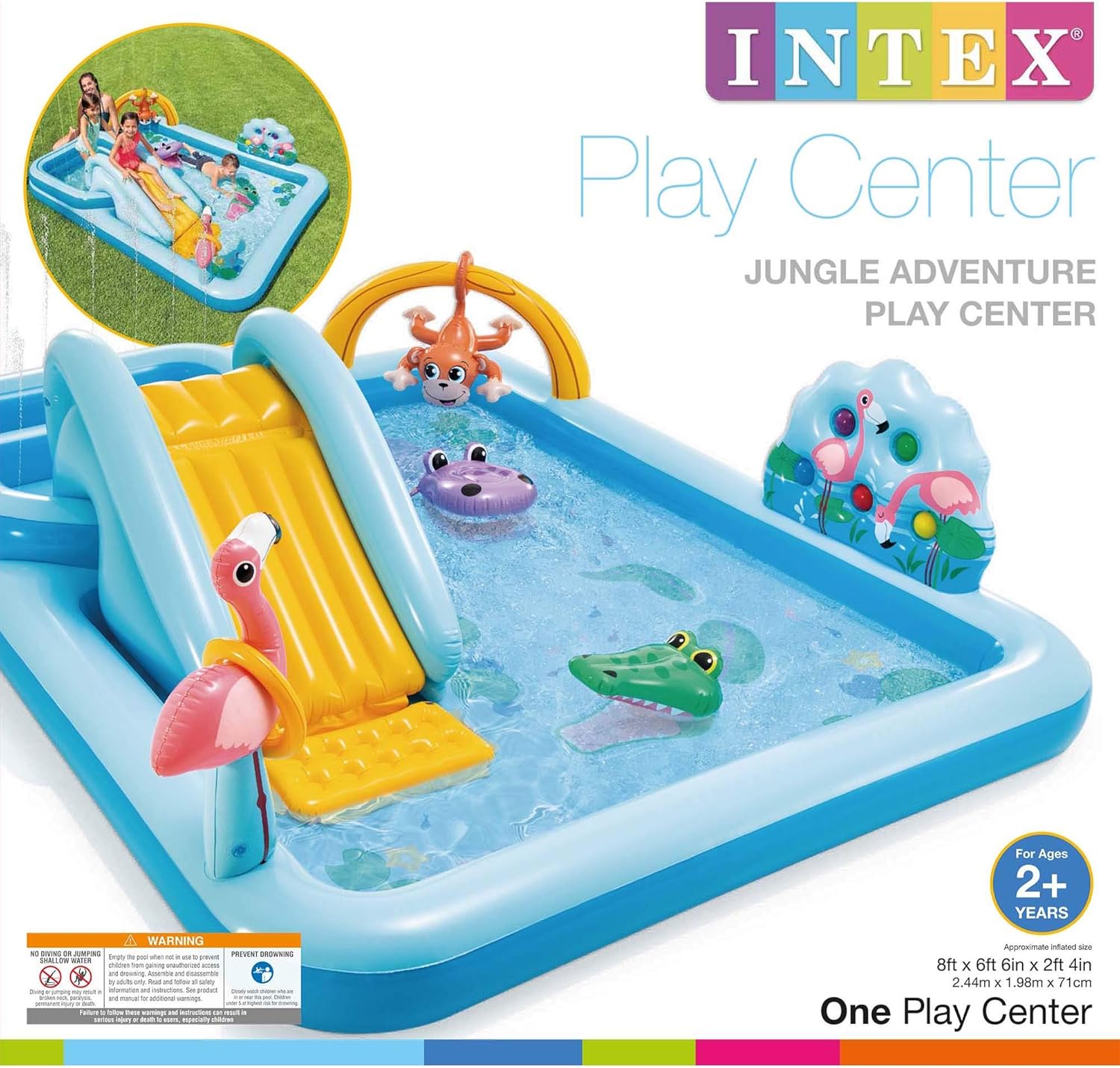 Intex Jungle Adventure Inflatable Play Center, for Ages 2+, Multicolor: Toys & Games